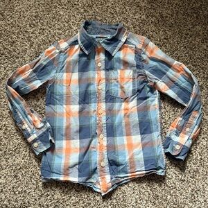 OshKosh Kids Plaid Shirt - Blue and Orange